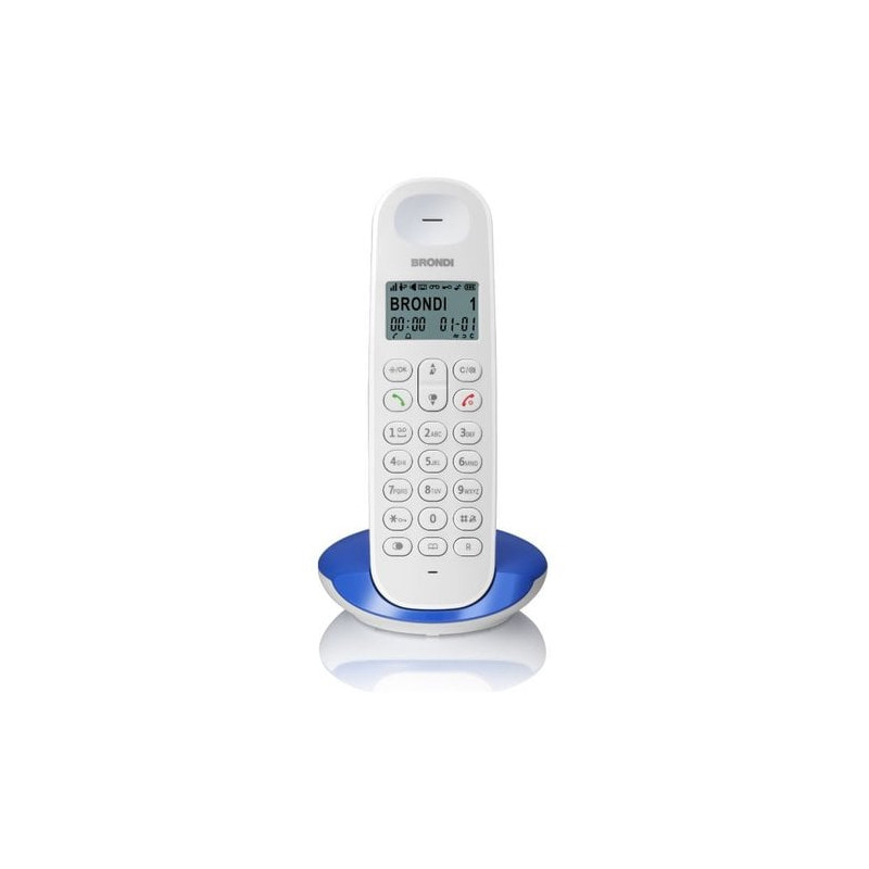 Telefono cordless brondi lotus big display 50mem sveglia id chiamate