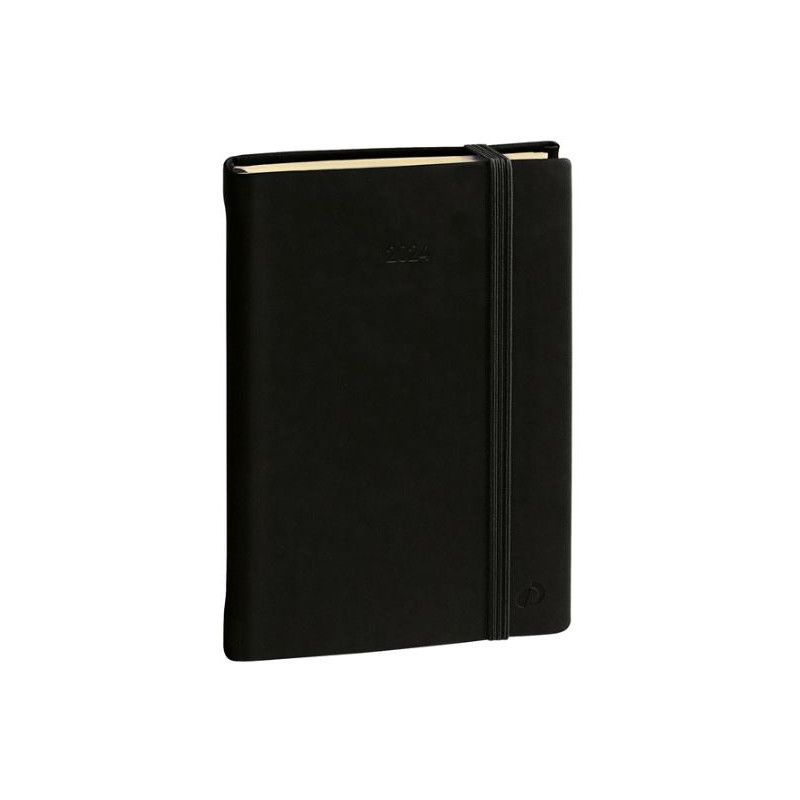 Agenda quo vadis daily 21 prestige 2024 13x21cm ml silk nero [37501224mq]