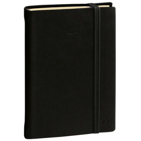 Agenda quo vadis daily 21 prestige 2024 13x21cm ml silk nero [37501224mq]