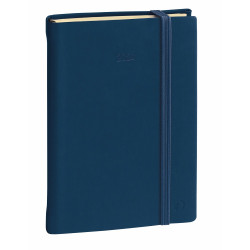 Agenda quo vadis daily 24 prestige 2024 16x24cm ml silk elas blu
