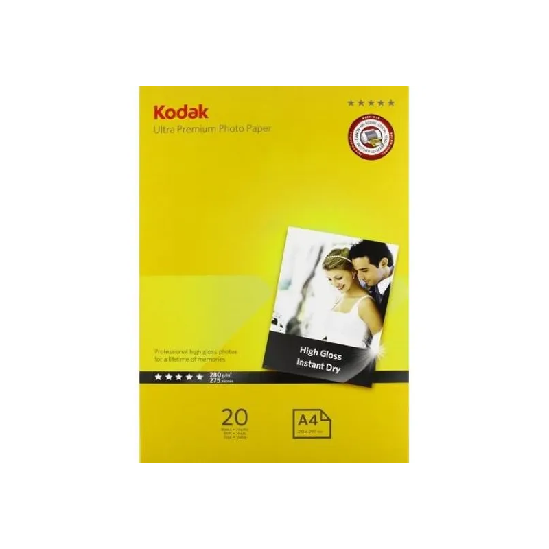 Carta fotografica kodak ultra premium gloss a4/270x297cm 280g 20fogli