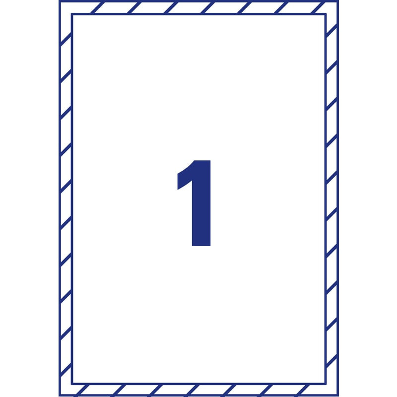 Etichette in polipropilene consumabili avery a4 210x297mm rettangolare/ricoperte