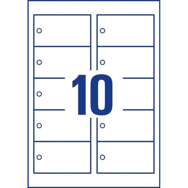 Etichette non adesive consumabili avery a4 rettangolare 90x50mm 220g