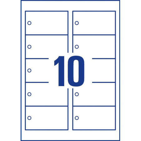 Etichette non adesive consumabili avery a4 rettangolare 90x50mm 220g