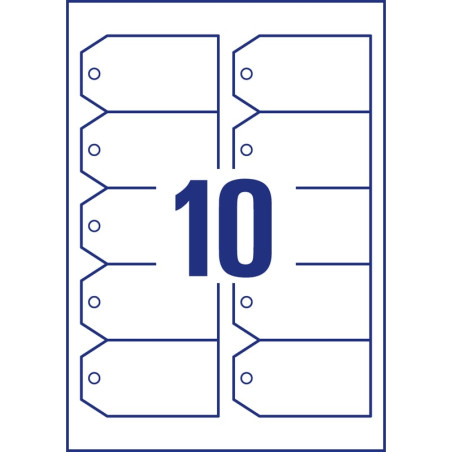 Etichette pendenti non adesive consumabili avery a4 rettangolare