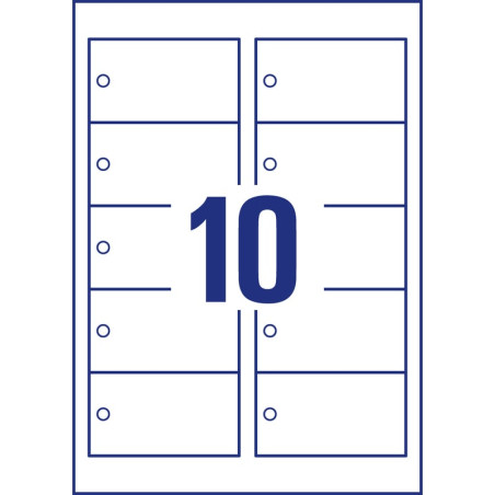 Etichette non adesive consumabili avery a4 rettangolare 90x50mm 185g