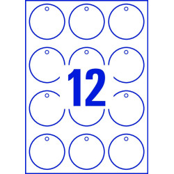 Etichette non adesive consumabili avery a4 circolare 60mm 10fogli