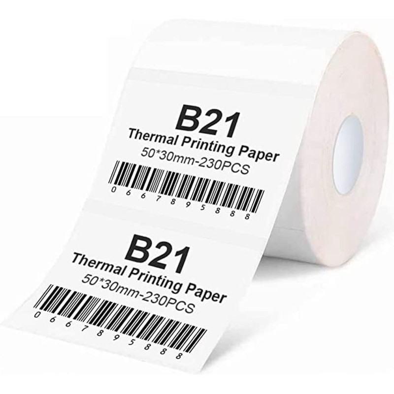 Rotolo di etichette termiche niimbot 50x30mm 230etichette bianco