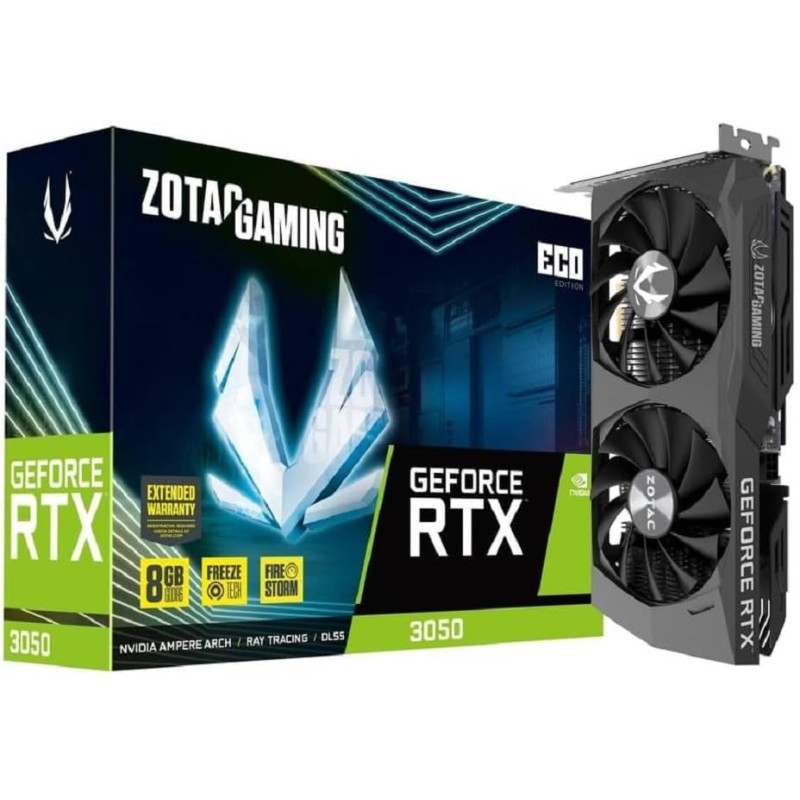 Scheda video nvidia zotac gaming geforce rtx 3050 eco 8gb gddr6 gddr6