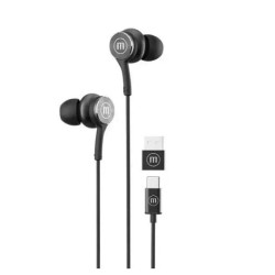 Auricolari maxell xc1 usb-c con adattatore usb-a nero [maxell