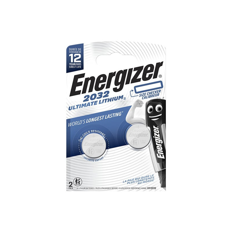 Batteria a bottone energizer cr2032 4+2 litio 40mah 3v 6pz [e302275000]