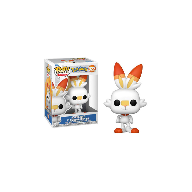 Figurina funko pop 922 pokemon scorbunny flambino multicolore