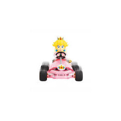 Modellino carrera auto telecomandata uper mario kart peach 1:18 multicolore