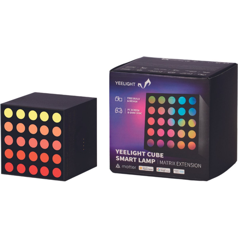 illuminazione led yeelight cube smart nero [ylfwd-0007]