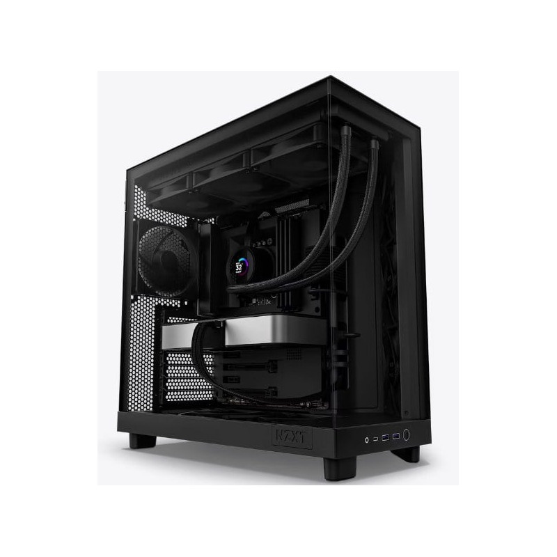 Case nzxt h6 flow midi tower in vetro temperato nero [cc-h61fb-01]