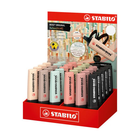 pennarello fluorescente stabilo boss 189x148x250mm 30pz 7colori naturi/assortiti