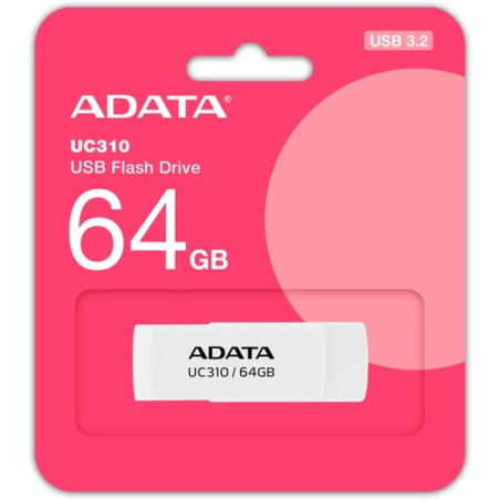 Pen drive 64gb adata usb 3.2 g1 bianco 1pz [uc310-64g-rwh]