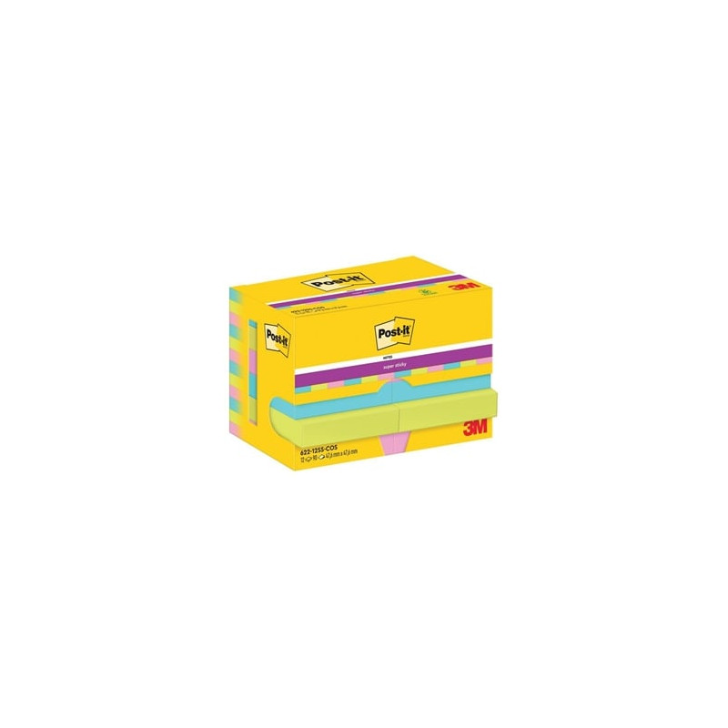 Foglieti adesivi post-it 622-12ss-cos 4.76x4.76cm 90fogli