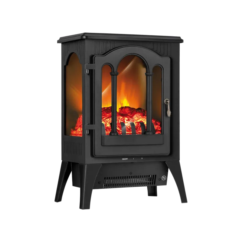 Camino elettrico mpm mek-01 effetto fiamma 1000/1900w nero [mek-01]