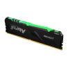 Ram dimm ddr4 8gb kingston fury beast rgb 1x8gb cl 16 nero [kf432c16bb2a/8]