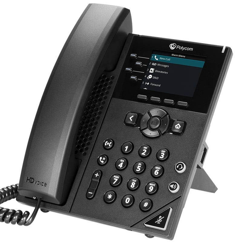 Telefono voip hp poly vvx 250 4 linee poe dual 10/100/1000 ethernet