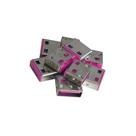 Set di blocchi porte usb lindy 40460 usb tipo a senza chiave rosa