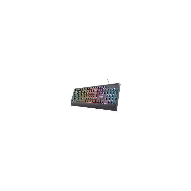 Tastiera trust basics da gioco led multicolore italiano nero [24758]