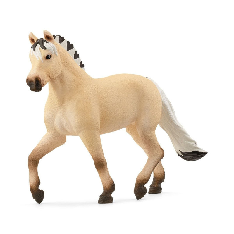 Figurina schleich horse club cavalla del fiordo 14cm marrone/giallo/bianco
