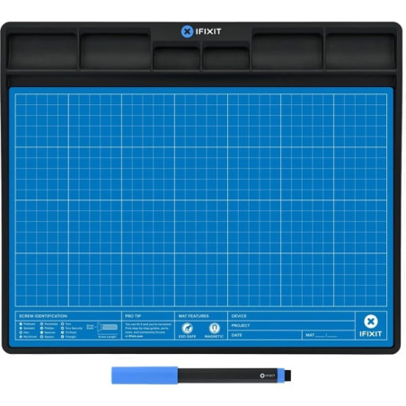Tappetino da lavoro magnetico ifixit fixmat blu/nero [eu145491-1]