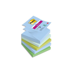 Blocco note adesivo post-it super sticky 76x76mm blu/verde [7100258791]