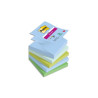 Blocco note adesivo post-it super sticky 76x76mm blu/verde [7100258791]