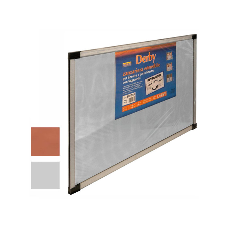 Zanzariera finestra medal estensibile 70x50 argento [bd75-x1]