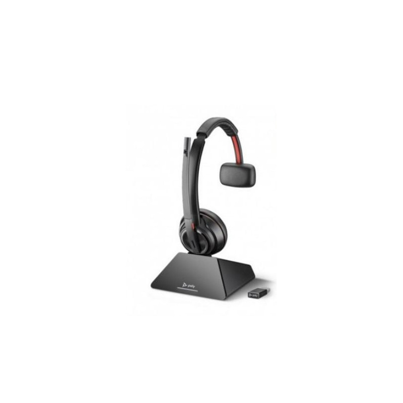 Cuffia hp poly savi 8210 wireless/bluetooth per ufficio con microfono