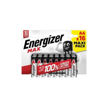 Pile energizer max aa x 16 alcalina lr6 2550mah [e303327501]
