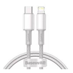 Cavo baseus usb-c a lightning 20w 5a pd 1m bianco [catlgd-02]