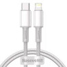 Cavo baseus usb-c a lightning 20w 5a pd 1m bianco [catlgd-02]