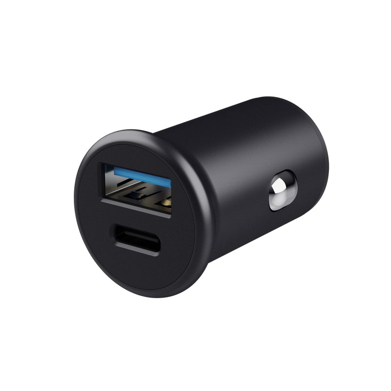 Caricabatteria per auto trust maxo usb per ricarica rapida pd nero