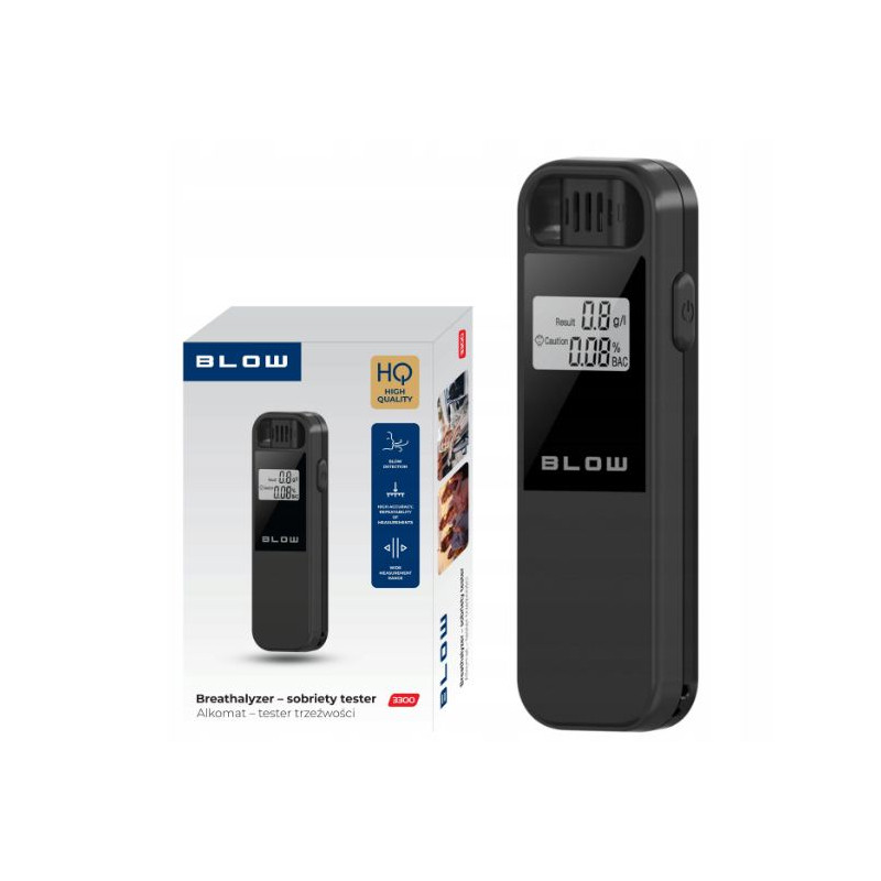 Etilometro blow 3300 a batteria lcd 0-1.9g/l nero [ccbloa505260000]