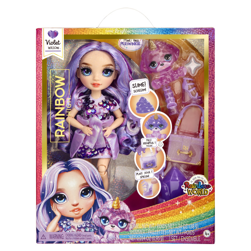 Bambola mga classic fashion doll violet multicolore
