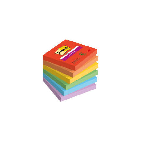 Blocco note post-it riposizionabile 76mmx76mm 6x90fogli multicolore