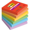 Blocco note post-it riposizionabile 76mmx76mm 6x90fogli multicolore