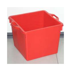 Mastello quadro l. 40 40x40 h.33 rosso ics [ics ]