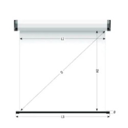 Schermo per proiezione sopar electric professional 180x240 103"