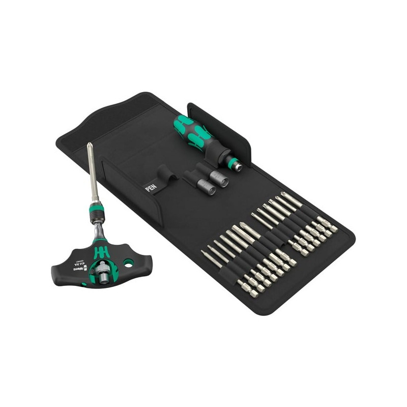 Set di punte wera 400 ra shk per cacciavite verde/nero 19pz [05136072001]