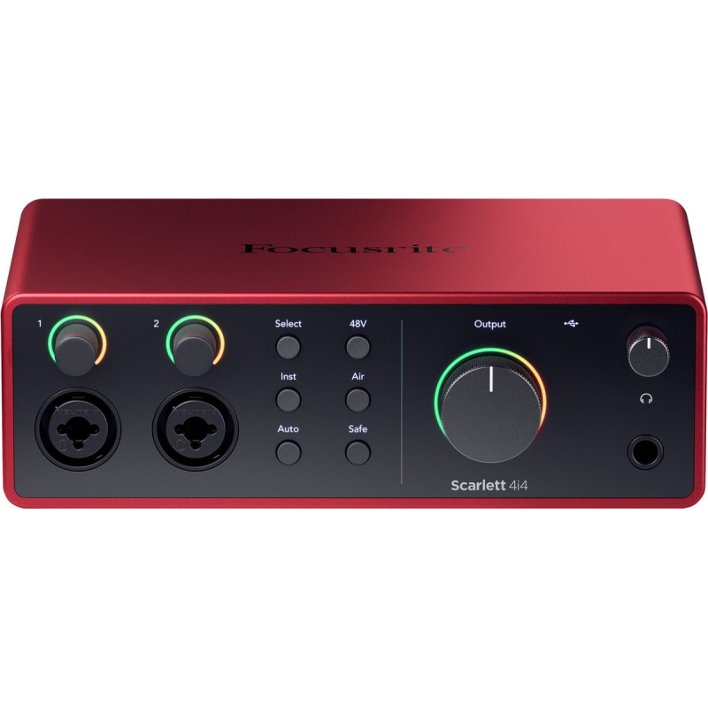 Interfaccia audio usb focusrite scarlett 4i4 gen4 129x59x180mm granato/nero