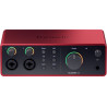 Interfaccia audio usb focusrite scarlett 4i4 gen4 129x59x180mm granato/nero