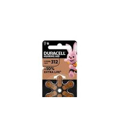 Batteria duracell easytab per apparecchi acustici 312 1.45v marrone