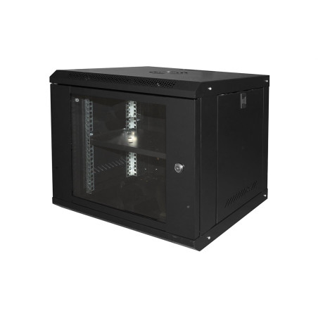 Armadio rack link serie light 19" 9u 450x400x530 nero [lk1909unl]