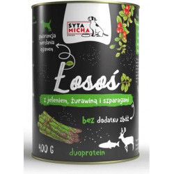 Cibo per cani syta micha salmon with deer cranberries and asparagus