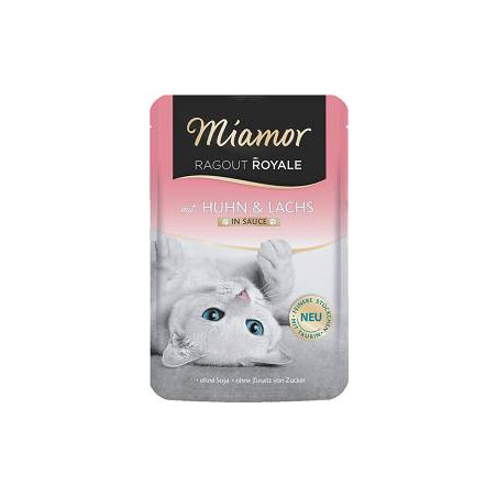 Mamgime miamor ragout royale cibo umido per gatti pollo con salmone